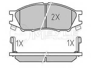 Комплект гальмівних колодок з 4 шт. дисків MEYLE 0252464815W на NISSAN SENTRA II Наклонная задняя часть (N16)