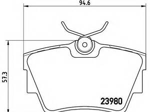 Комплект гальмівних колодок з 4 шт. дисків BREMBO P59041 на RENAULT TRAFIC II автобус (JL)