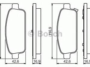 Комплект гальмівних колодок з 4 шт. дисків BOSCH 0986495259 на VAUXHALL CASCADA кабрио