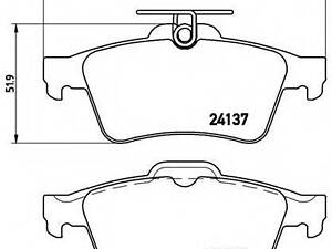 Комплект гальмівних колодок з 4 шт. дисків BREMBO P59042 на JAGUAR XF седан (_J05_, CC9)