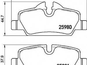 Комплект гальмівних колодок з 4 шт. дисків BREMBO P06090 на MINI MINI (F56)