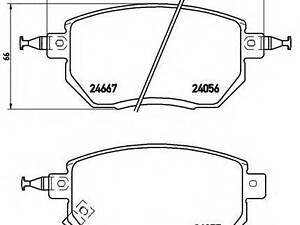 Комплект гальмівних колодок з 4 шт. дисків BREMBO P56051 на NISSAN MURANO (Z50)