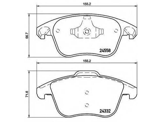 Комплект гальмівних колодок з 4 шт. дисків BREMBO P61117 на CITROËN C4 Picasso I (UD_)