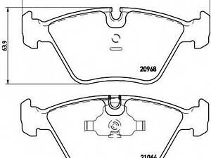 Комплект гальмівних колодок з 4 шт. дисків BREMBO P06012 на BMW 5 седан (E34)