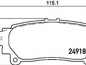 Комплект гальмівних колодок з 4 шт. дисків BREMBO P83152 на LEXUS RX (GYL1_, GGL15, AGL10)