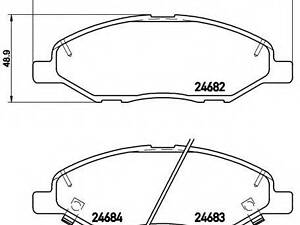 Комплект гальмівних колодок з 4 шт. дисків BREMBO P56088 на NISSAN LIVINA / GRAND LIVINA / LIVINA X-GEAR (L10, L11)