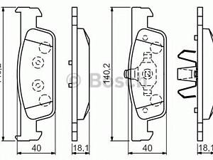 Комплект гальмівних колодок з 4 шт. дисків BOSCH 0986494661 на DACIA LOGAN II