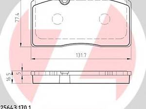 Комплект гальмівних колодок ZIMMERMANN 256431701 на AUDI Q5 (8R)