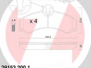 Комплект гальмівних колодок ZIMMERMANN 291532001 на MERCEDES-BENZ SPRINTER 2-t автобус (901, 902)