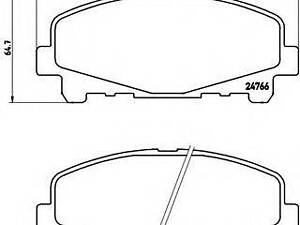 Комплект гальмівних накладок BREMBO P28043 на HONDA ACCORD EURO VIII седан (CU)