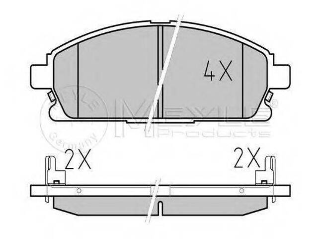 Комплект тормозных колодок MEYLE 0252342016W на NISSAN TERRANO (R50) - Фото 1