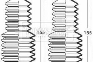Комплект гофрованих кожухів, механізм рульового ке Borg & Beck BSG3174