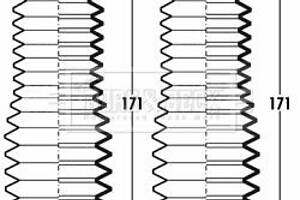 Комплект гофрированных кожухов, механизм рулевого Borg & Beck BSG3371