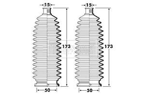 Комплект гофрированных кожухов, механизм рулевого Borg & Beck BSG3402
