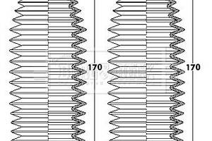 Комплект гофрованих кожухів, механізм рульового ке Borg & Beck BSG3406