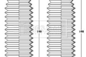 Комплект гофрованих кожухів, механізм рульового ке Borg & Beck BSG3421