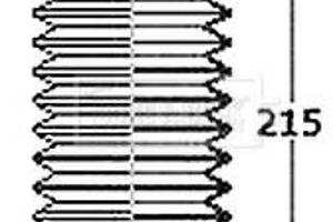 Комплект гофрованих кожухів, механізм рульового ке Borg & Beck BSG3470
