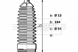 Комплект гофрированных кожухов, механизм рулевого Borg & Beck BSG3480