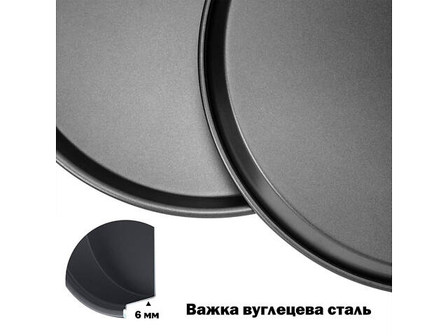 Комплект з 2 форм для випічки піци з антипригарним/тефлоновим покриттям Ø 26 см - Фото 6