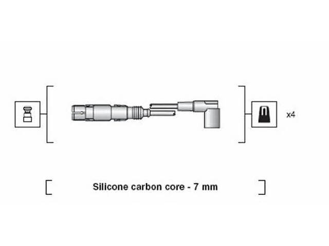 Комплект изолированных проводов для свечей зажигания Audi A3 2004-2013 MAGNETI MARELLI 941318111163 - Фото 1