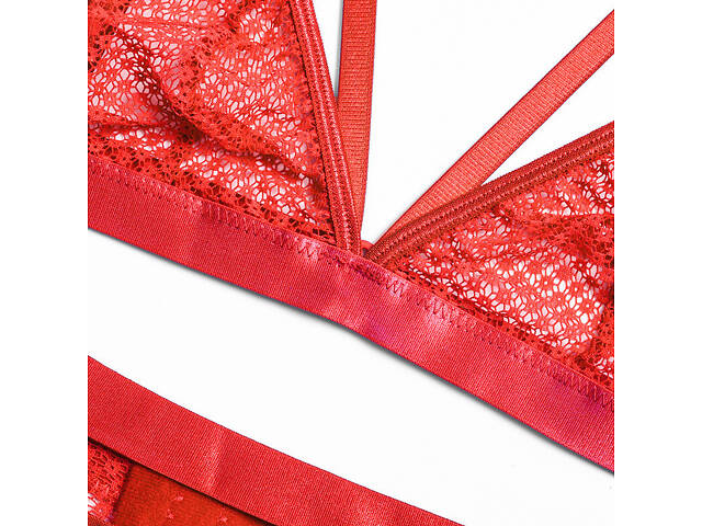 Комплект женского нижнего белья 6916 М красный - Фото 8