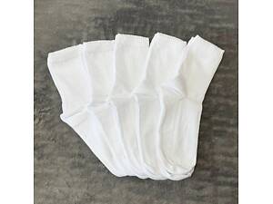 Комплект женских высоких базовых носков в рубчик 5 пар 36-41 р, белые.