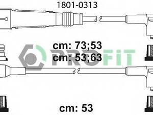 Комплект кабелів високовольтних PROFIT 18010313 на AUDI 4000 (81, 85, B2)