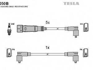 Комплект высоковольтных кабелей TESLA T050B на AUDI 500 (44, 44Q, C3)