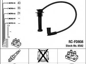Комплект кабелів високовольтних NGK 8542 на FORD MONDEO Mk II (BAP)