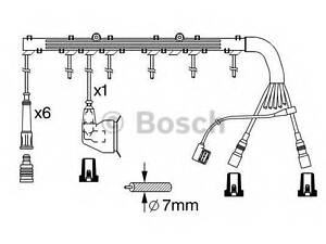Комплект кабелiв запалювання BOSCH 0986356362 на BMW 5 седан (E34)