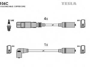 Комплект кабелей зажигания TESLA T104C на VW PASSAT (3A2, 35I)