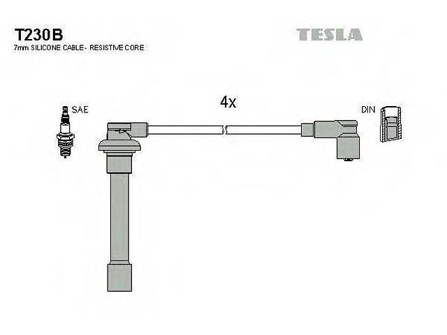 Комплект кабелей зажигания TESLA T230B на HONDA CIVIC Mk IV Наклонная задняя часть (EG) - Фото 1