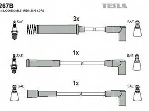 Комплект кабелiв запалювання TESLA T267B на OPEL KADETT E Наклонная задняя часть (33_, 34_, 43_, 44_)