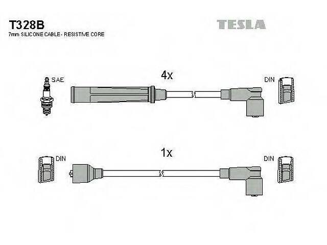 Комплект кабелей зажигания TESLA T328B на SUZUKI SWIFT (AA) - Фото 1