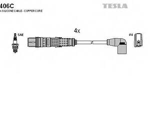 Комплект кабелiв запалювання TESLA T406C на VW GOLF TOURAN (1T3)