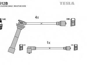 Комплект кабелiв запалювання TESLA T512B на SUZUKI WAGON R+ (EM)