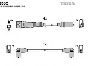 Комплект кабелiв запалювання TESLA T650C на VW GOLF Mk II (19E, 1G1)