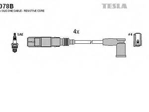 Комплект кабелiв запалювання TESLA T078B на AUDI CABRIOLET (8G7, B4)