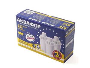 Комплект картриджей В100-15 (3шт) для фильтра-кувшина (ресурс 170л) ТМ АКВАФОР