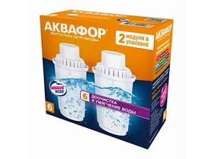 Комплект картриджей В100-6 (2шт) для фильтра-кувшина (ресурс 300л) ТМ АКВАФОР
