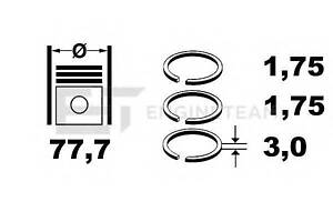 Комплект колец на поршень ET ENGINETEAM R4001750 на KIA SOUL (AM)