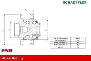 Комплект колесных подшипников FAG 713 6496 00