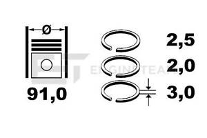 Комплект колец на H1, H350, Porter, Sorento