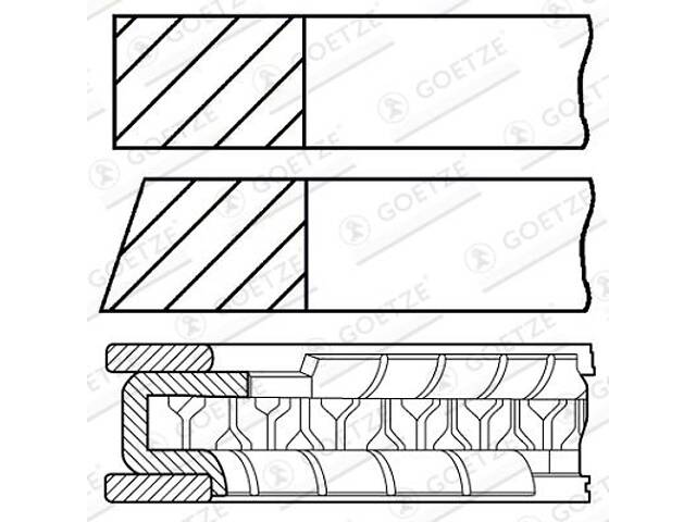 Комплект колец на поршень TOYOTA LITEACE / TOYOTA MR2 (ZZW3_) 1995-2012 г.