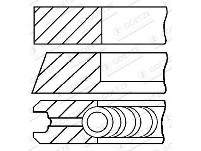 Комплект колец на поршень VW POLO (6N1) / VW GOLF (1H1) 1979-2009 г.