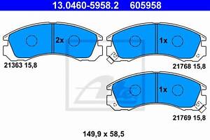 Комплект колодок гальмівного диска ATE 13046059582