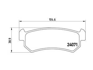 Комплект колодок гальмівного диска BREMBO P10001