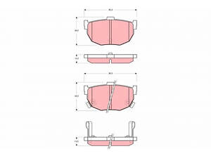 Комплект колодок гальмівного диска TRW GDB3368