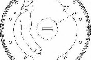 Комплект колодок тормозного барабана 4396.00