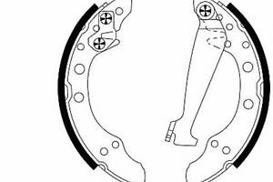 Комплект колодок тормозного барабана 91044700